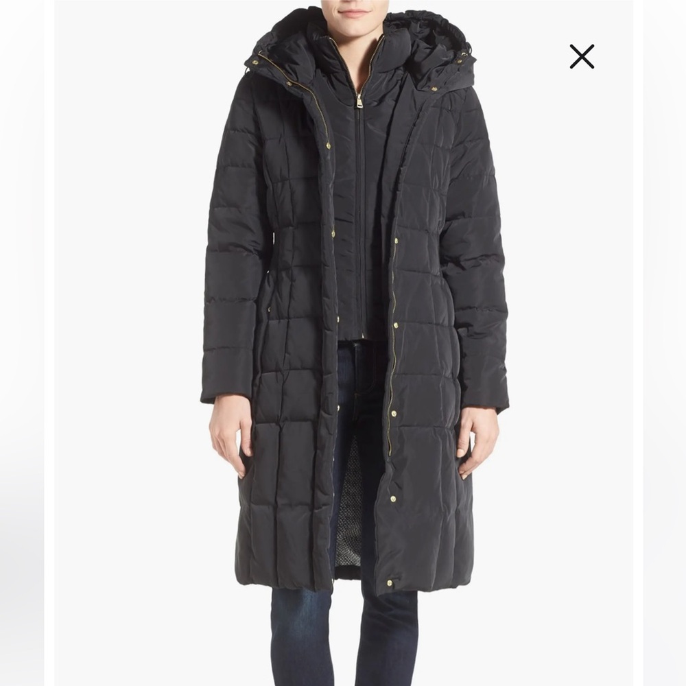 Cole Haan - Black Quilted Long Coat